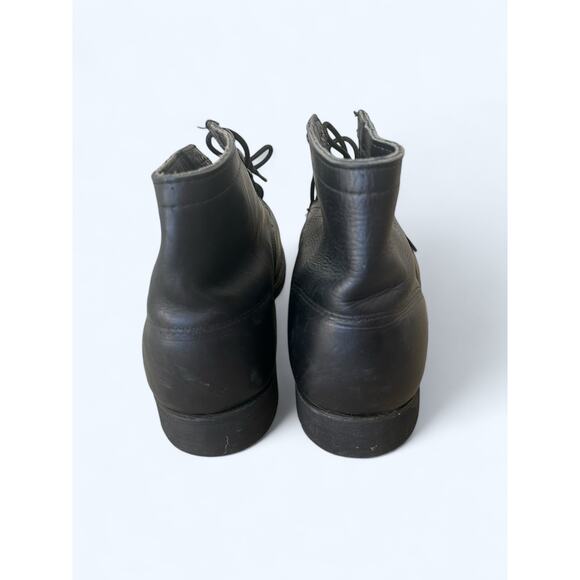 Men's Black Carolina Leather Boots Steel Toe Made in USA Red Bird 12 EEEE - Picture 10 of 10